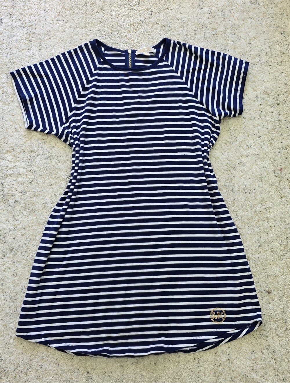 Michael kors 1X Navy & White Striped Kids Dress